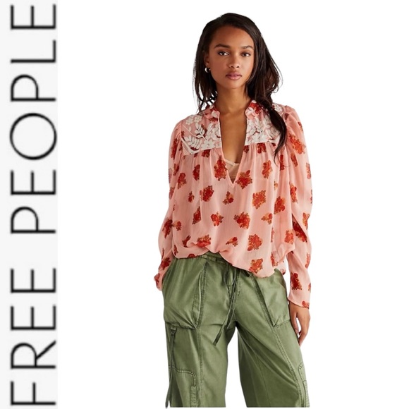 NWOat Free People Patricia Embroidered Blouse xs - Picture 2 of 15